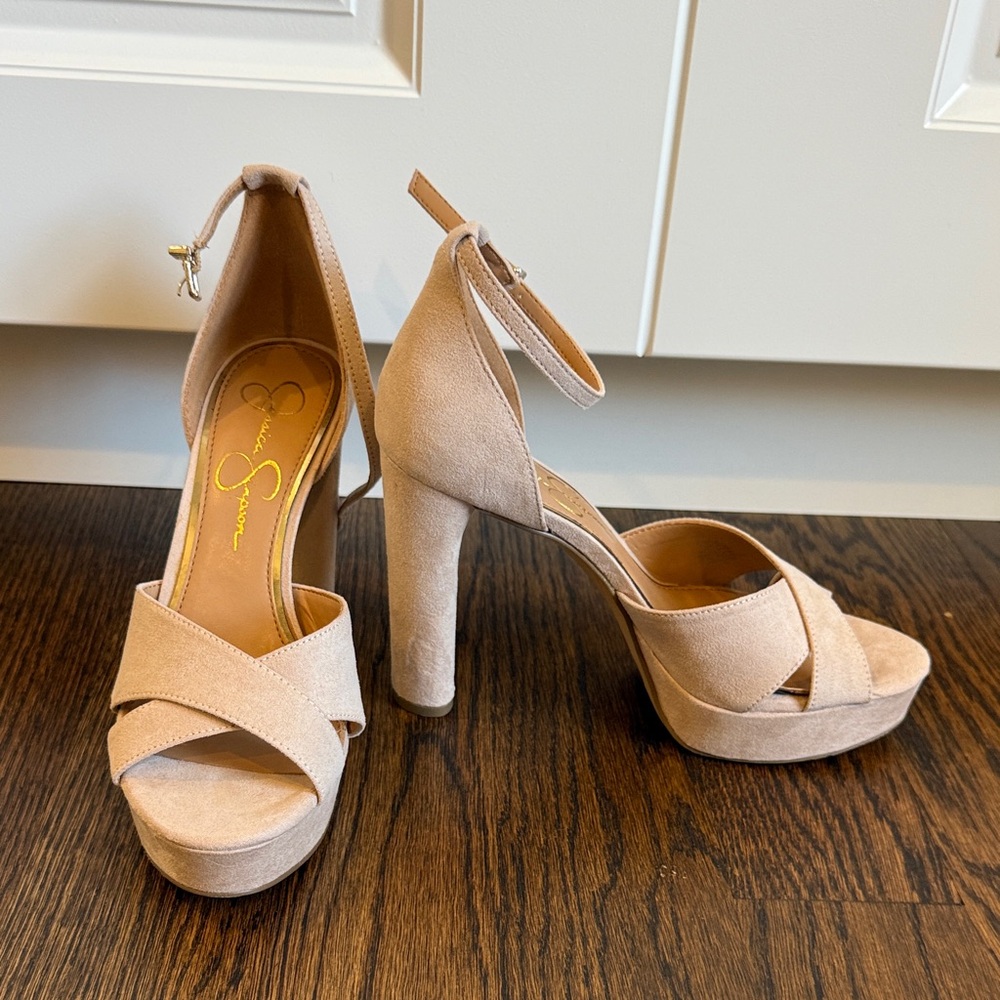 Jessica Simpson Suede Platform Heels